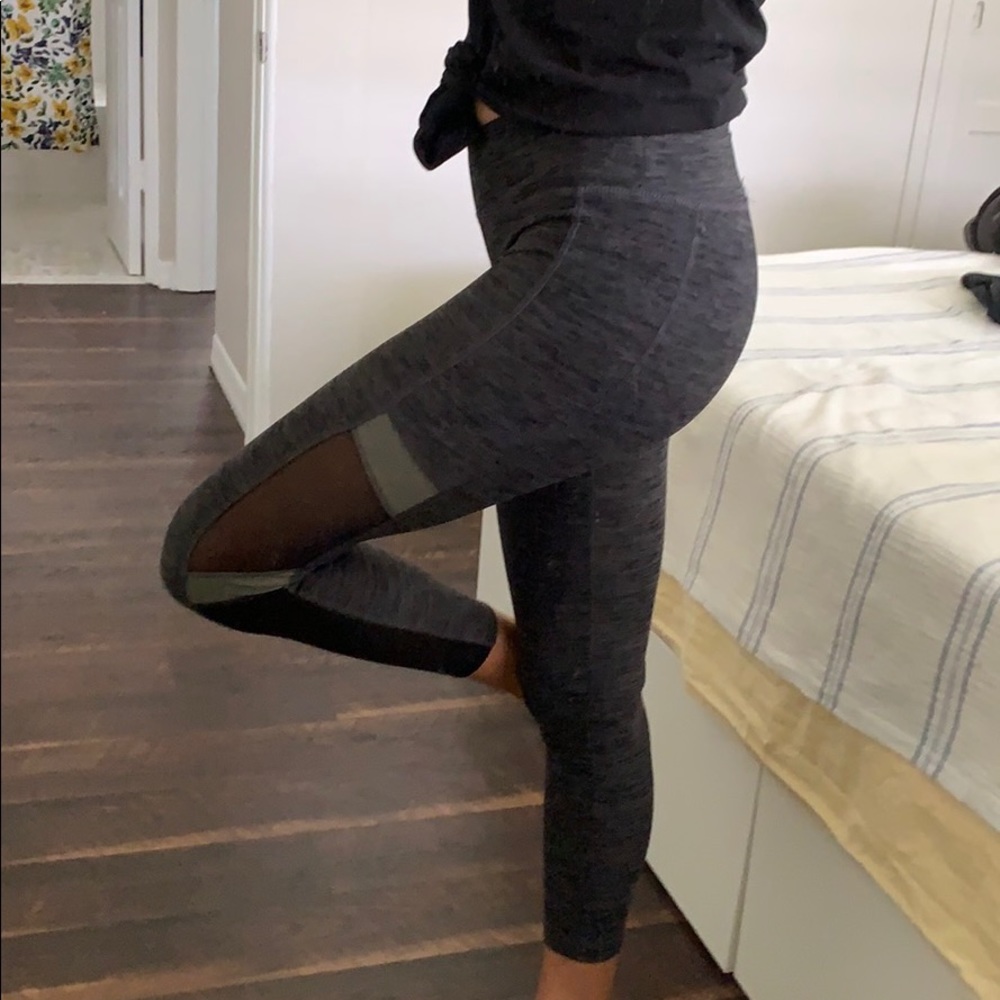 Grey & Green Leggings